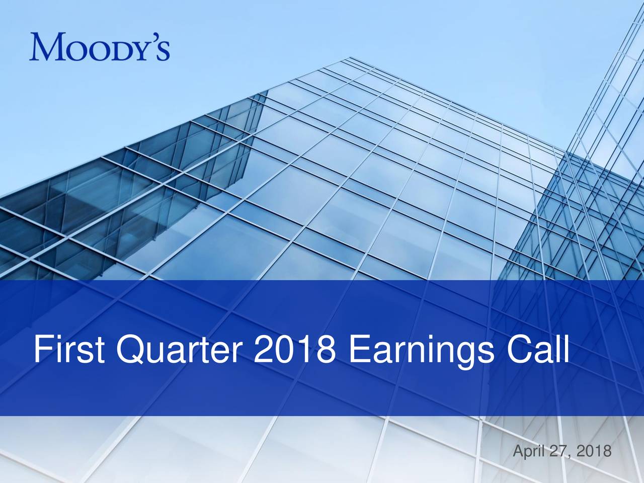 Moody's Corporation 2018 Q1 Results Earnings Call Slides (NYSEMCO
