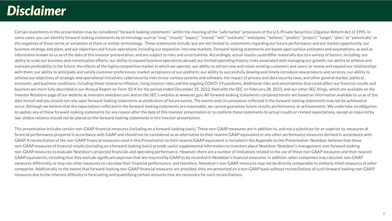 Nextdoor Holdings (KIND) Investor Presentation Slideshow (NYSEKIND