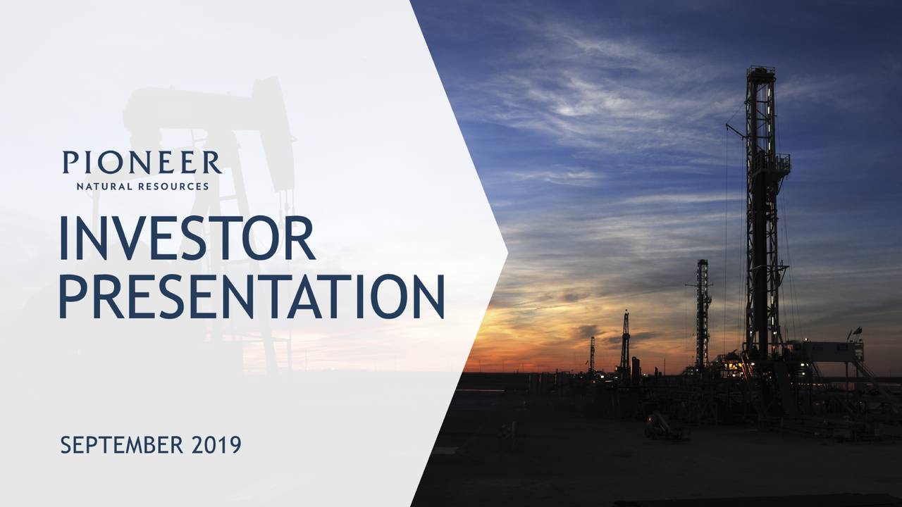 Pioneer Natural Resources (PXD) Investor Presentation Slideshow (NYSE