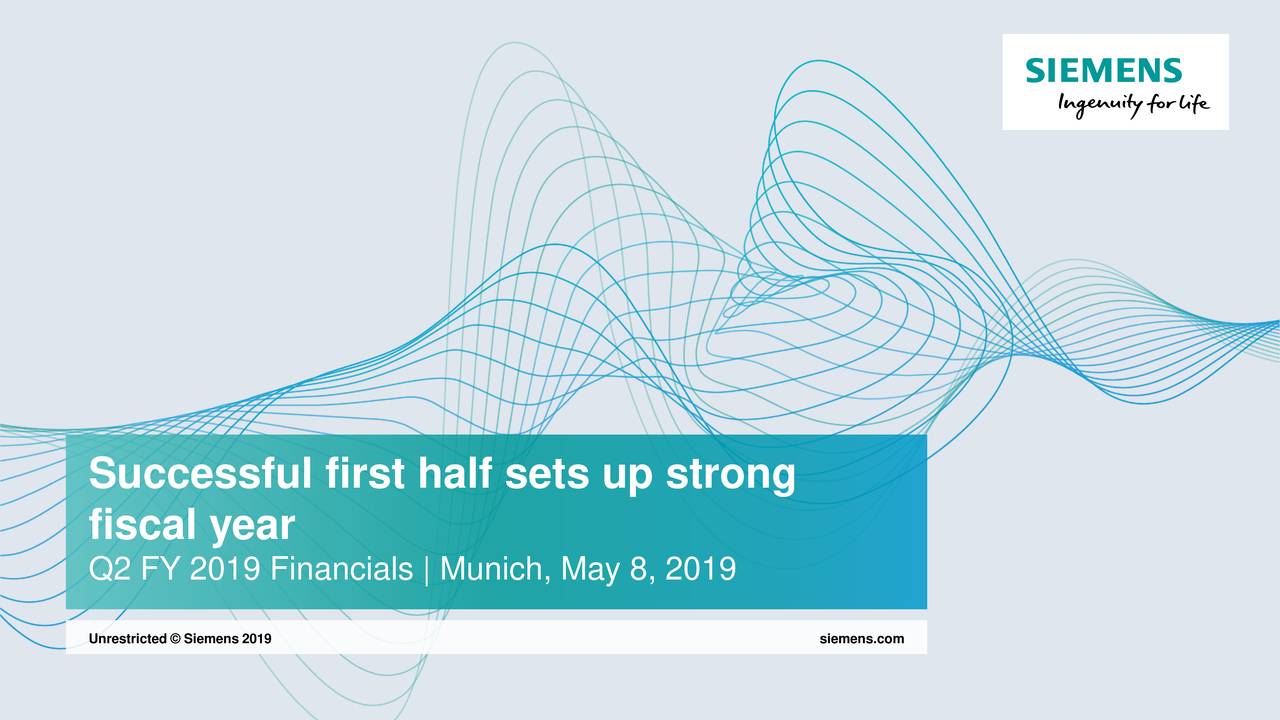 Siemens Aktiengesellschaft 2019 Q2 - Results - Earnings Call Slides ...