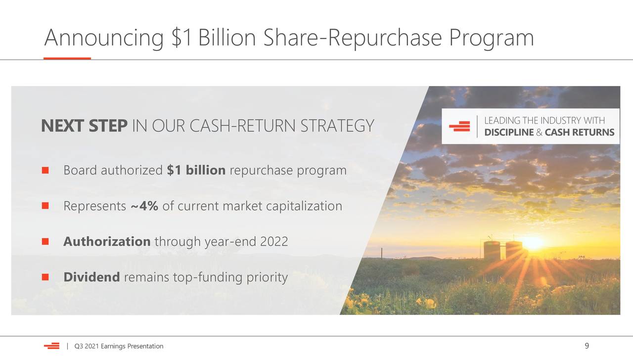 Announcing $1 Billion Share-Repurchase Program