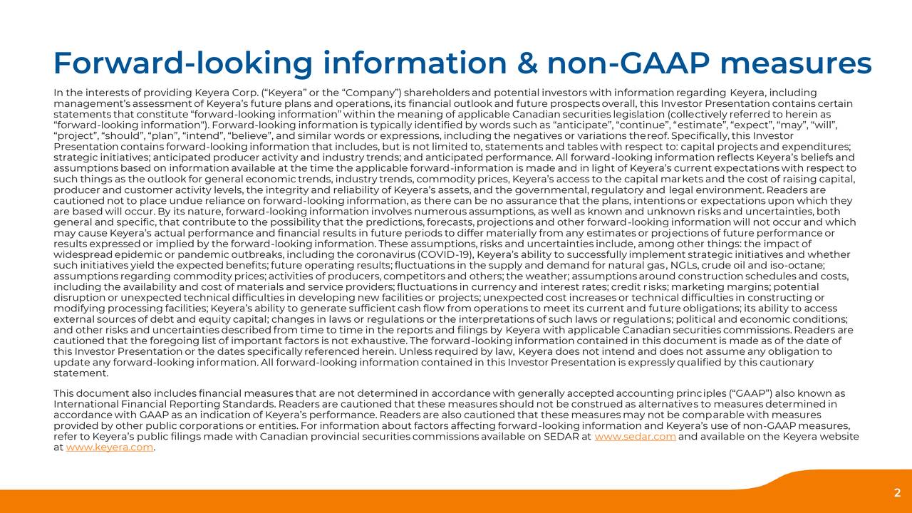Forward-looking information & non-GAAP measures