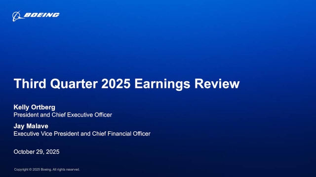 The Boeing Company 2025 Q3 - Results - Earnings Call Presentation (NYSE ...