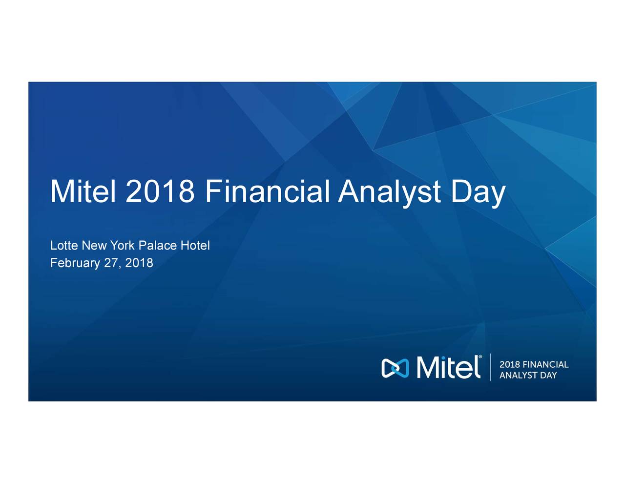 Mitel Networks (MITL) Investor Presentation Slideshow (NASDAQMITL