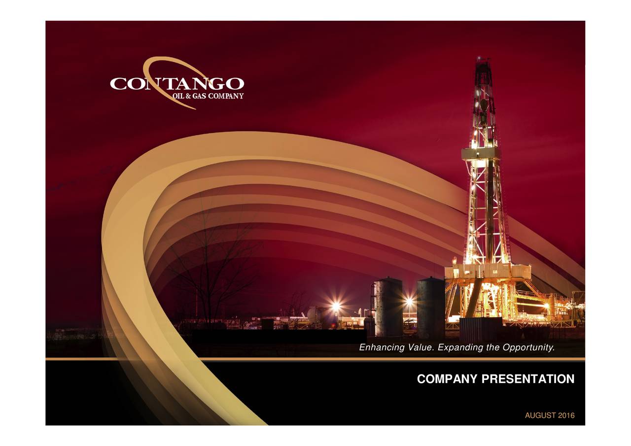 Contango Oil and Gas Company 2016 Q2 Results Earnings Call Slides