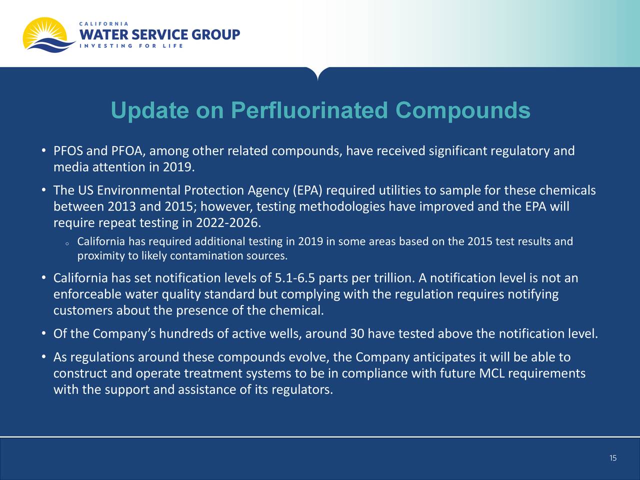 Update on Perfluorinated Compounds